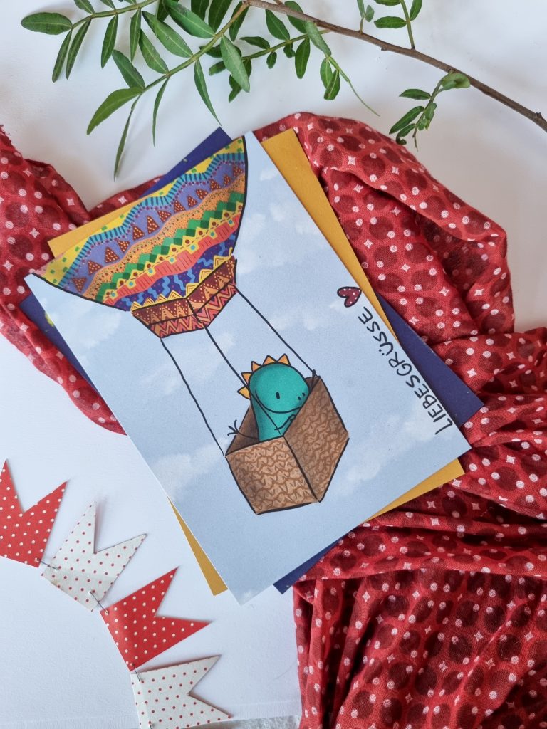 Dino Luftballon Heißluftballon Liebe