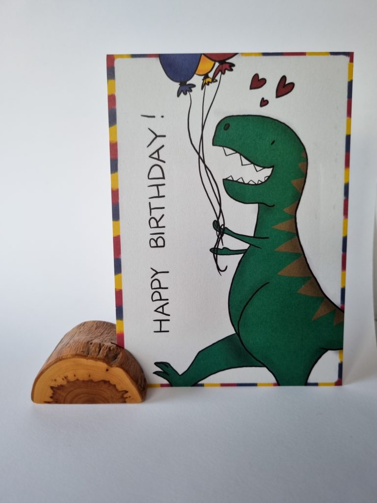 TRex Geburtstag Karte