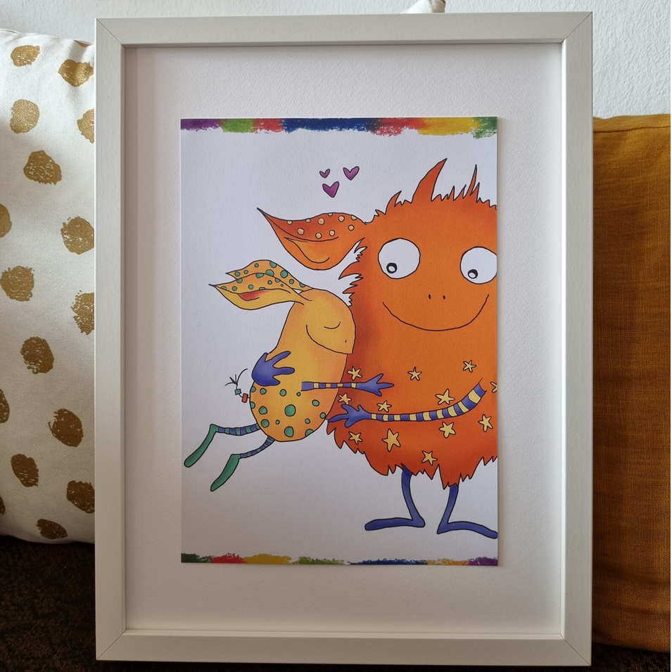 Monster Kuscheln Print