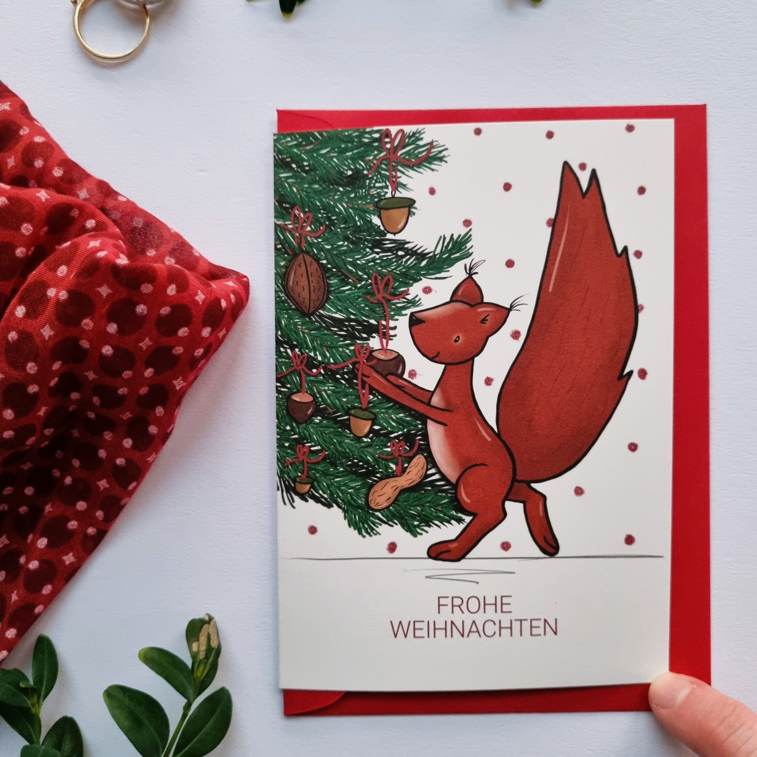 Eichhörnchen Weihnachtskarte