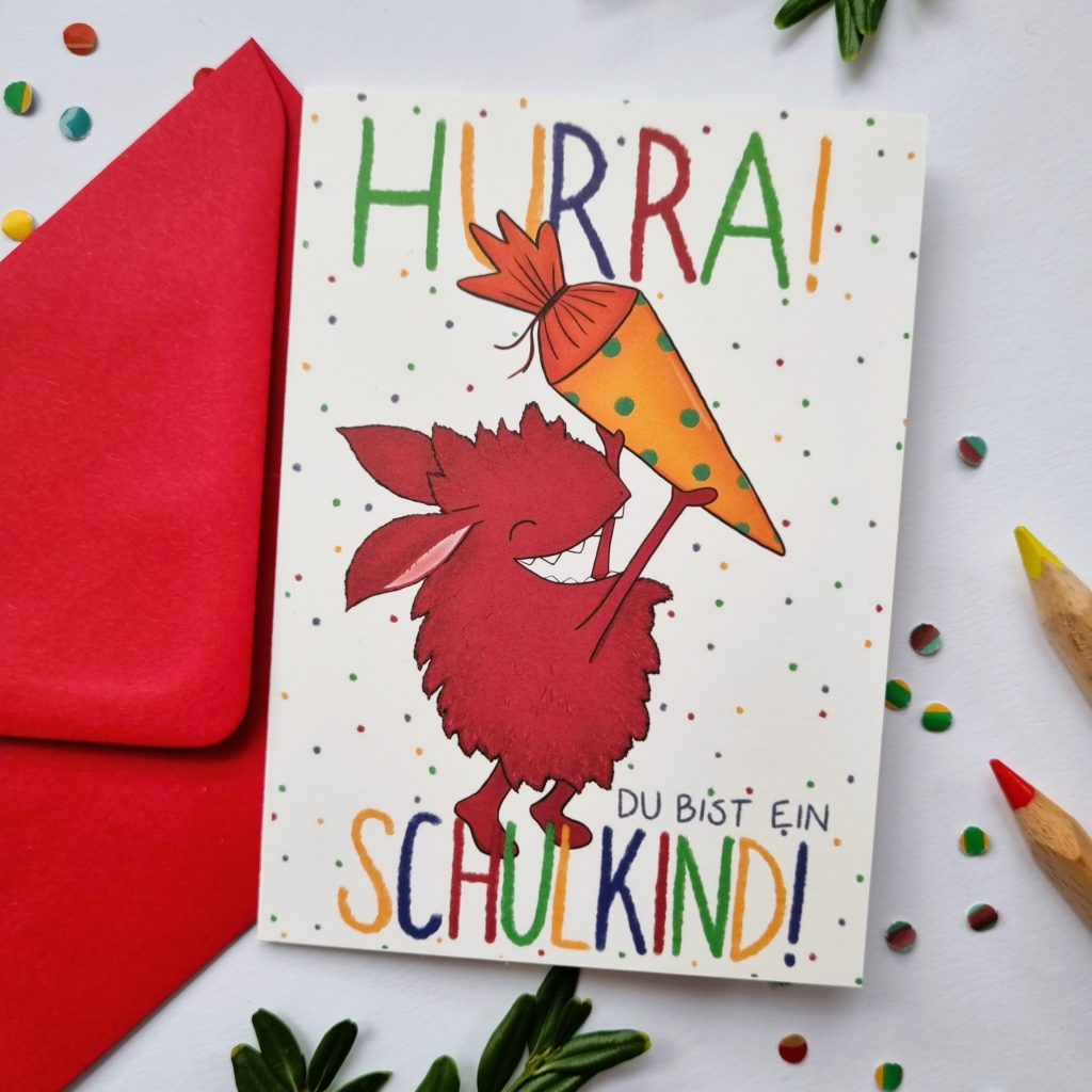 Einschulung Glückwunschkarte