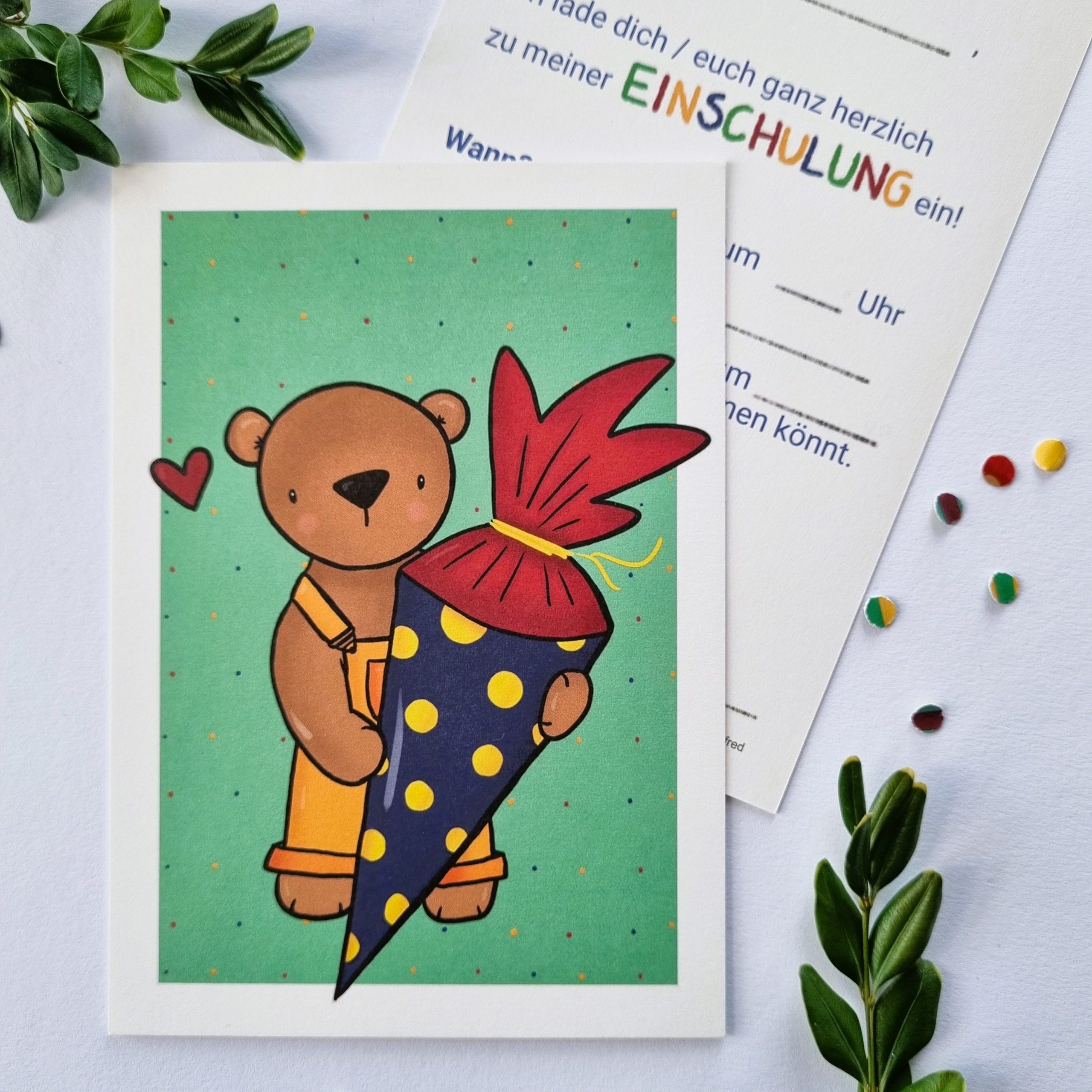 Einladungskarte Einschulung Feier