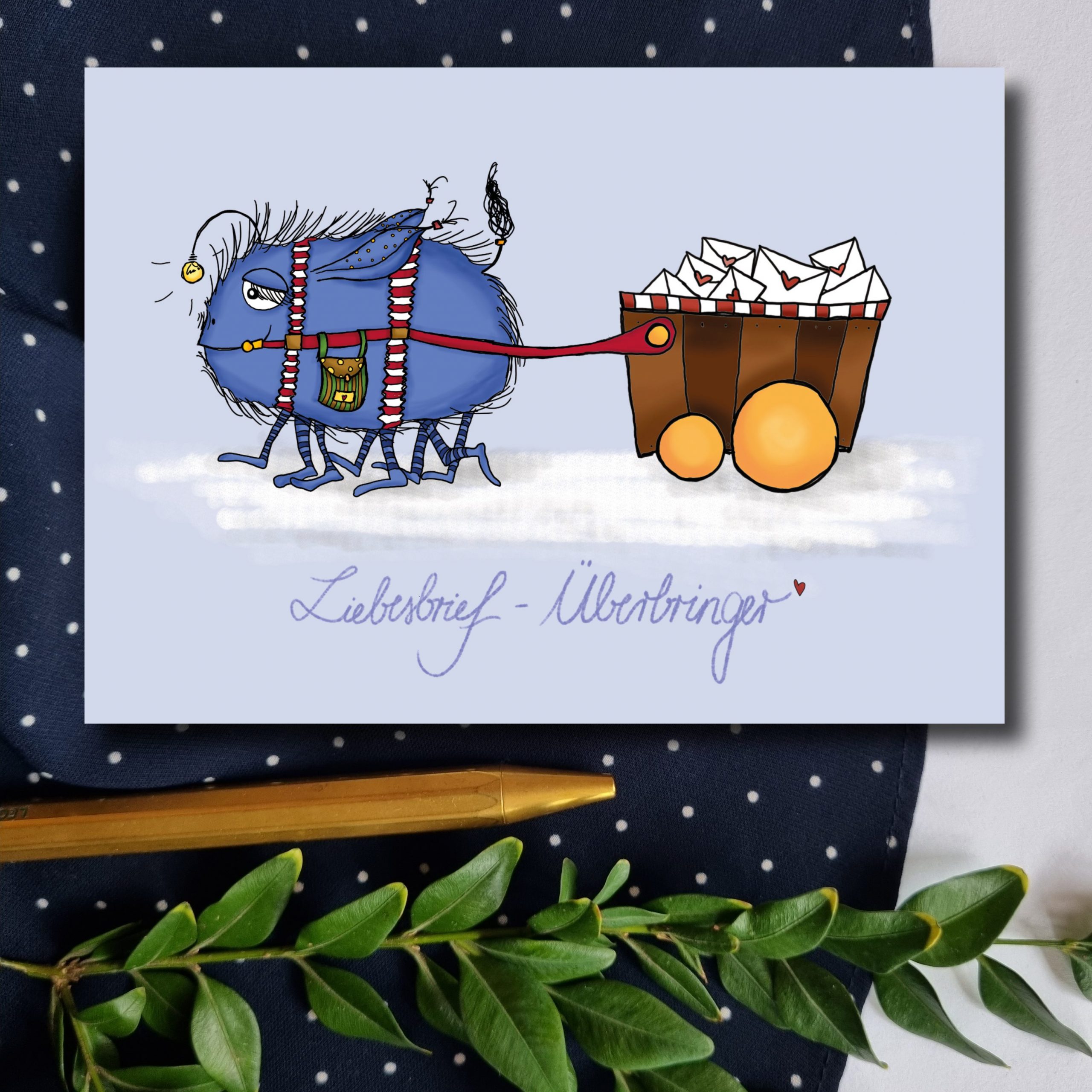 Liebesbriefüberbringer Postkarte