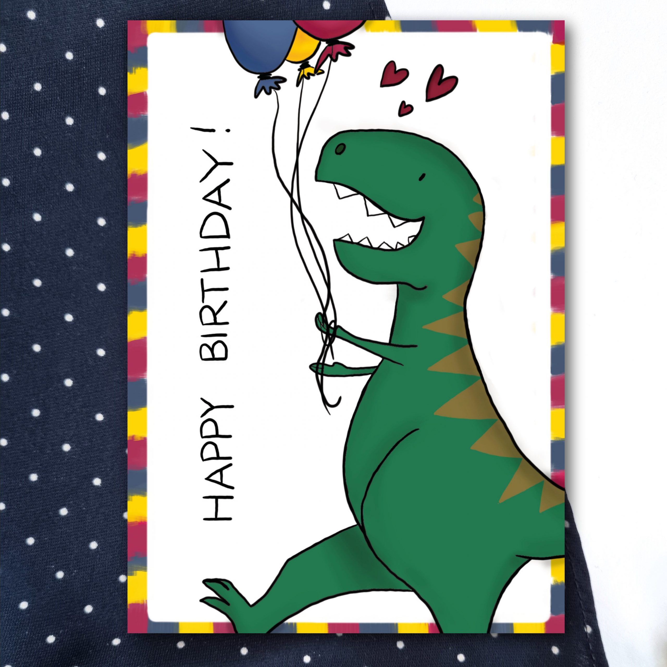 TRex Dino Glückwunsch Geburtstag Karte