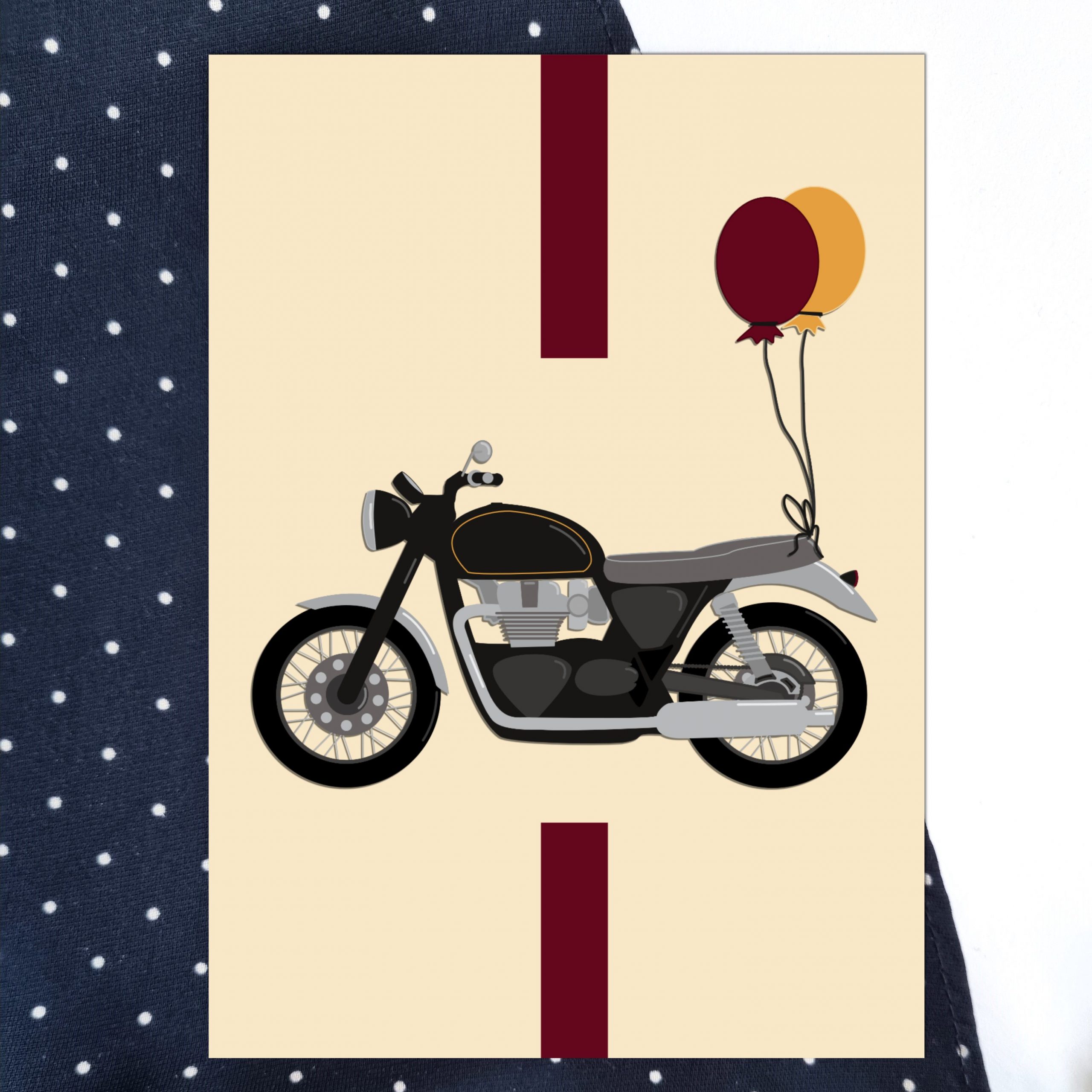 Motorrad-Geburtstagskarte