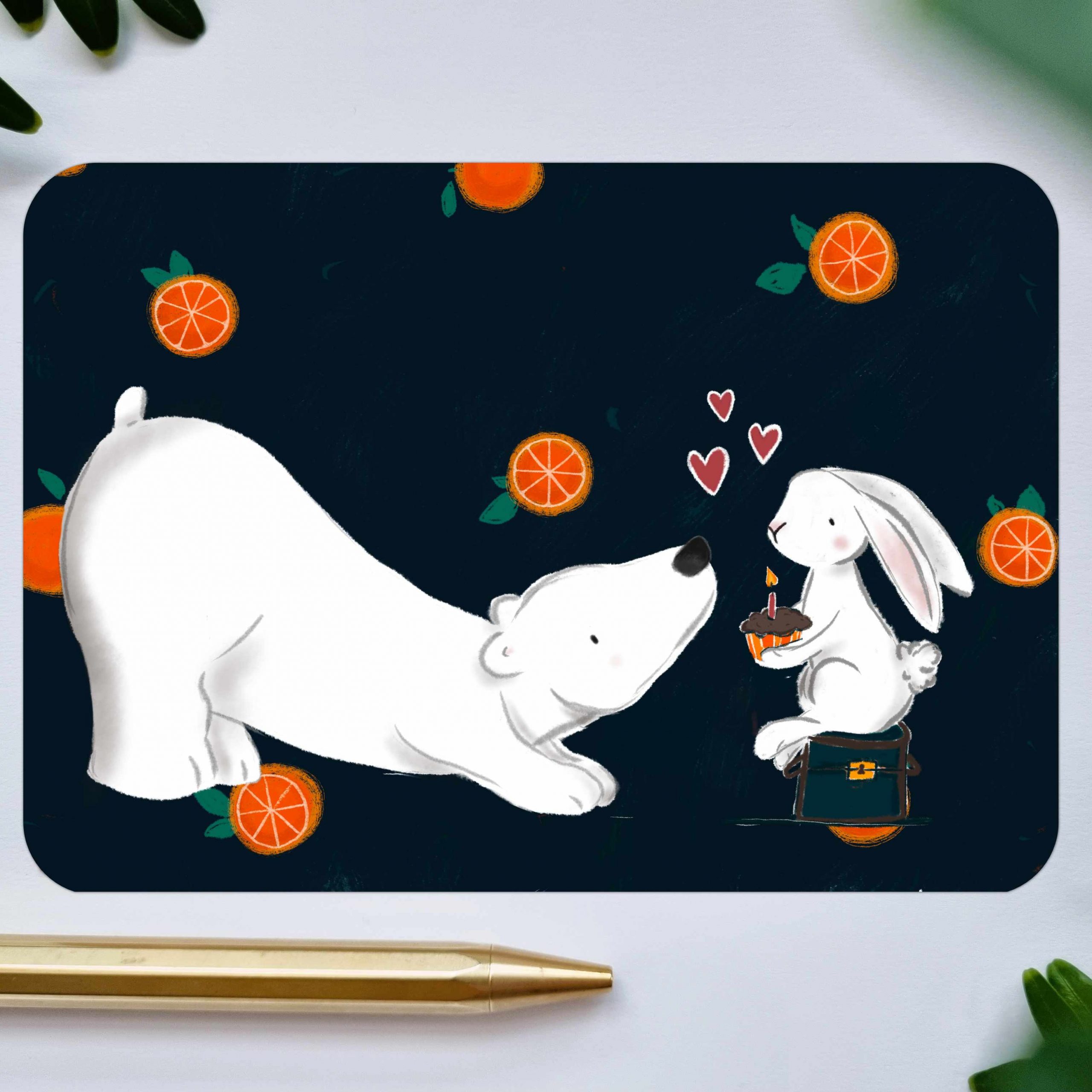 Geburtstagskarte #116 Eisbär und Hasi